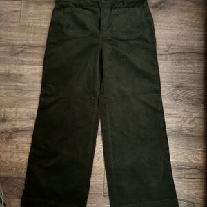 LOFT Olive Wide-Leg Trousers